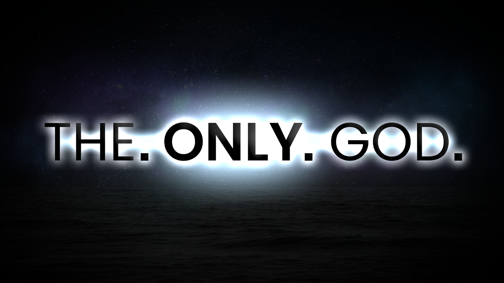 Series graphic for The. Only. God.